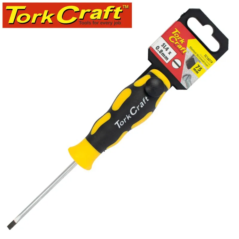 TORK CRAFT SCREWDRIVER SLOTTED 4 X 75MM TC16019