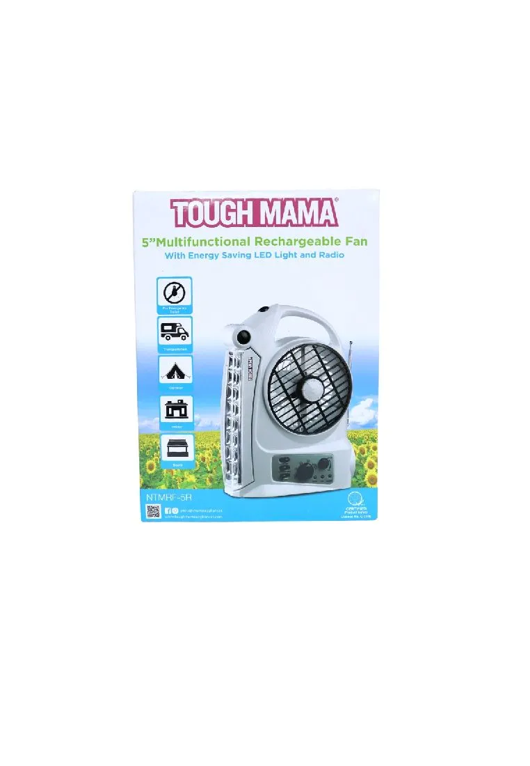 Tough Mama Multi-Functional Rechargeable Fan 5"