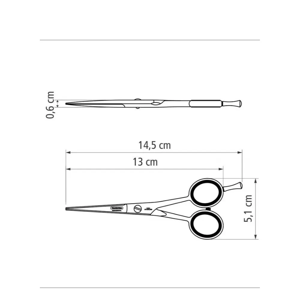 Tramontina Brazil  5.5" stainless steel hair shears with thinning edge