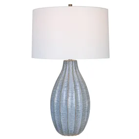 Uttermost Veston Blue Glaze Table Lamp