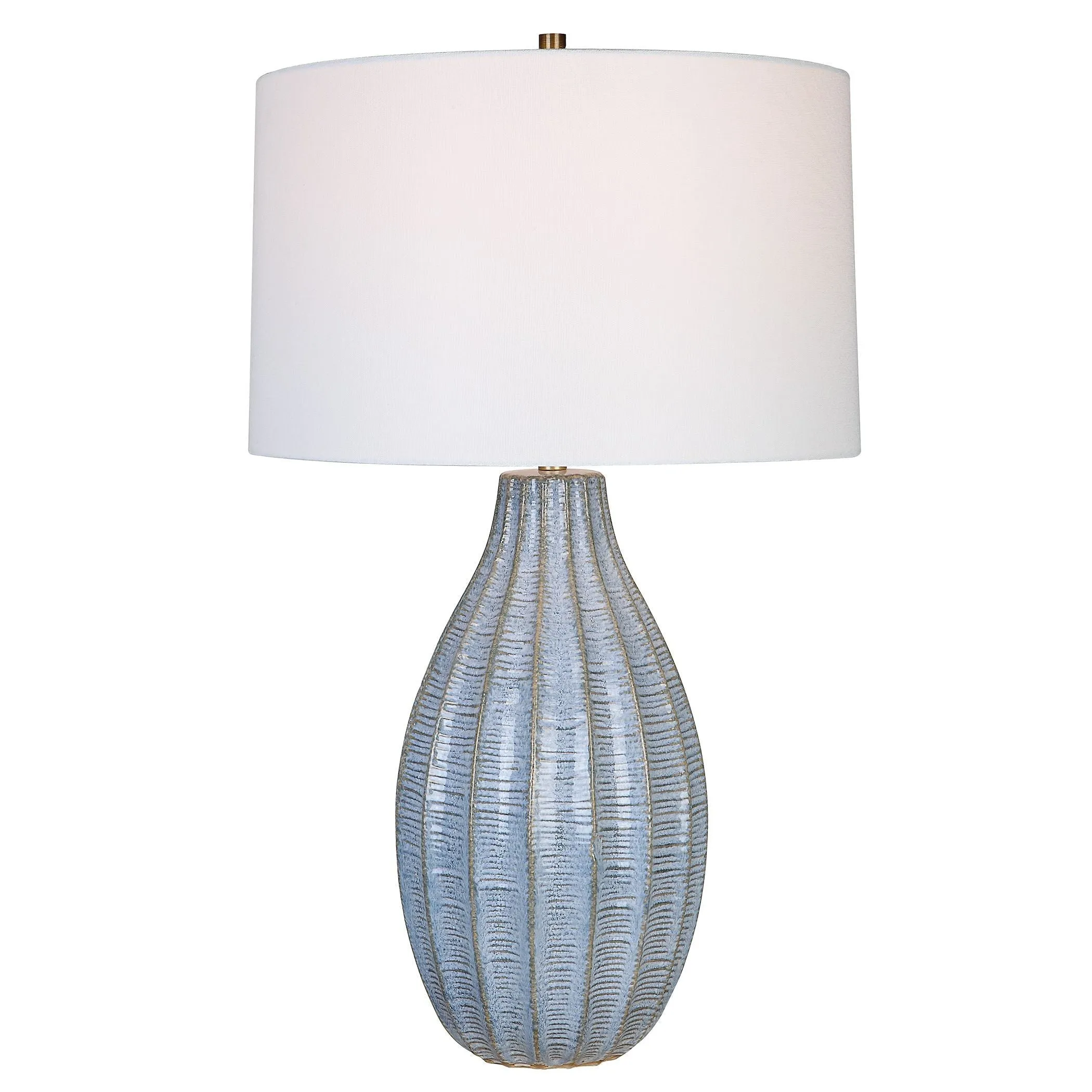 Uttermost Veston Blue Glaze Table Lamp