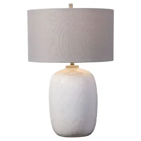 Uttermost Winterscape White Glaze Table Lamp