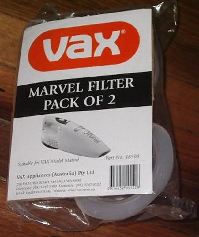 Vax Genuine Marvel Filter Pack of 2 - Part No. 48500