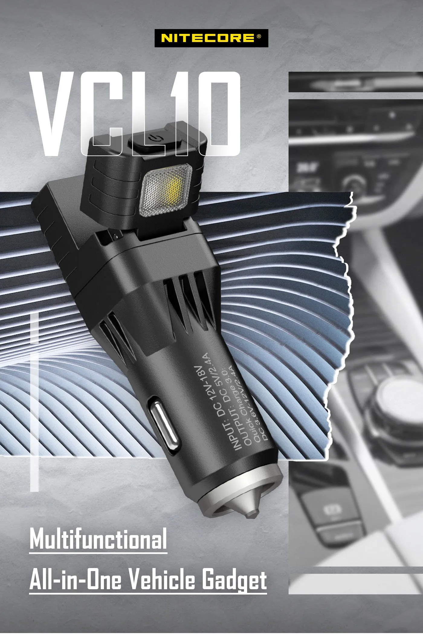 VCL10-Multi functional car charger