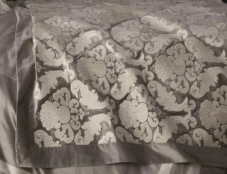 Versailles Silver Velvet Bedding by Lili Alessandra