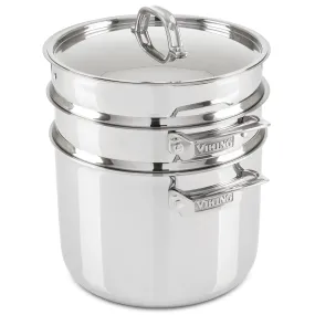 Viking 3-Ply 8-Quart Multi-Cooker/Pasta Pot w/ Bonus Steamer, Mirror Finish