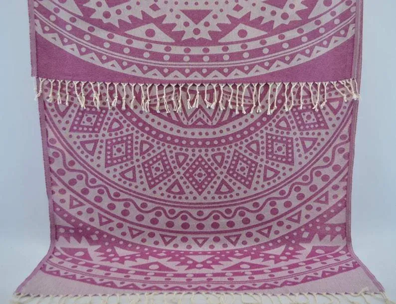 Violet Mandala 100% Cotton Towel