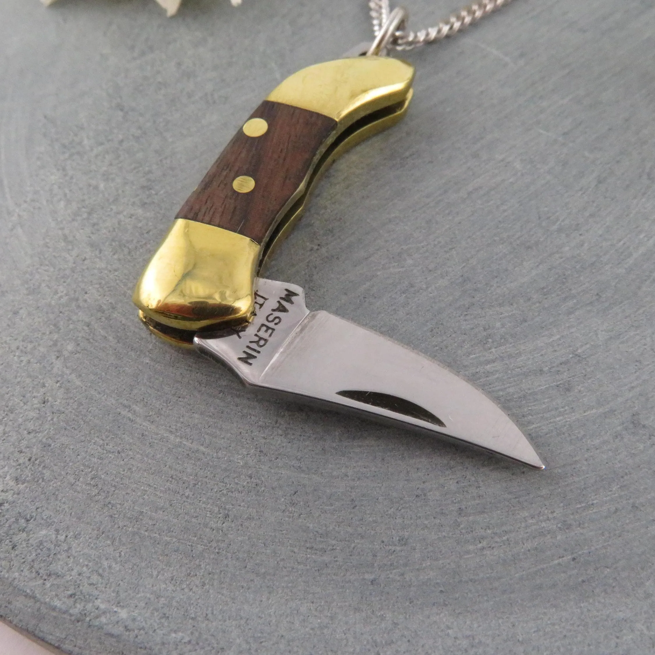 Walnut Wood Medium Knife Necklace