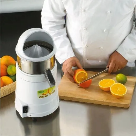 Waring JC4000 Compact 10" Wide Heavy-Duty Hi-Power Citrus Juicer With Splash Guard And 18,000 RPM Motor, 120V 1.2 HP