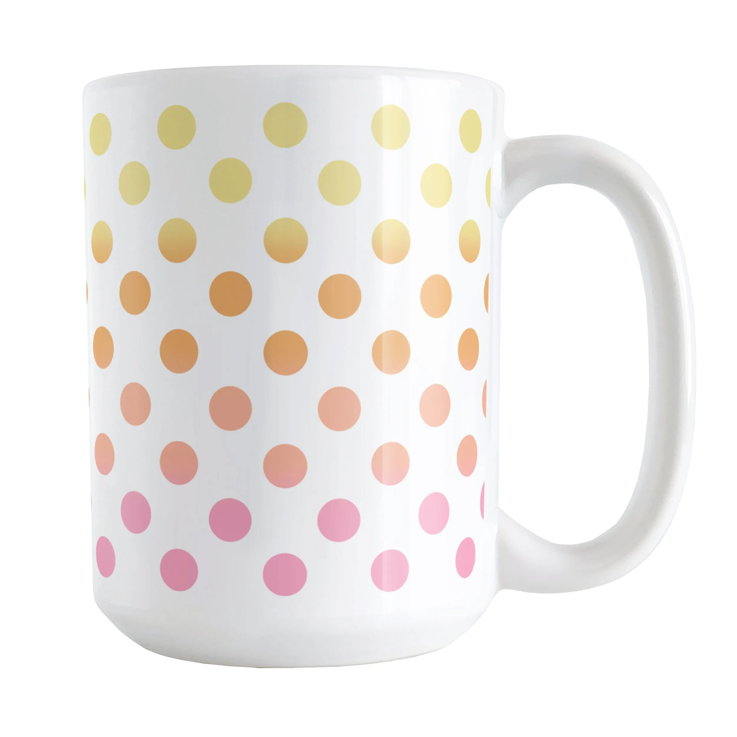 Warm Ombre Polka Dots Mug