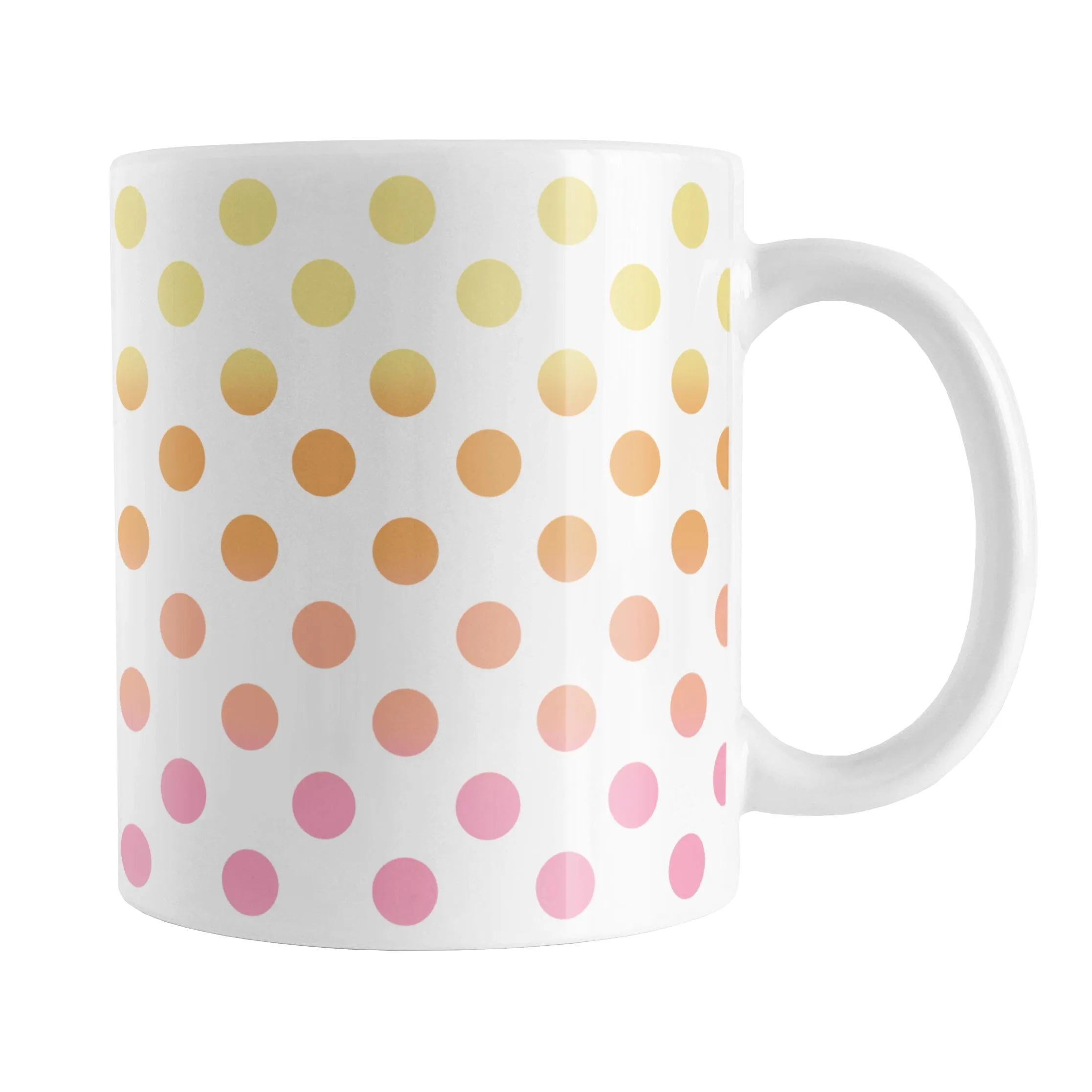 Warm Ombre Polka Dots Mug