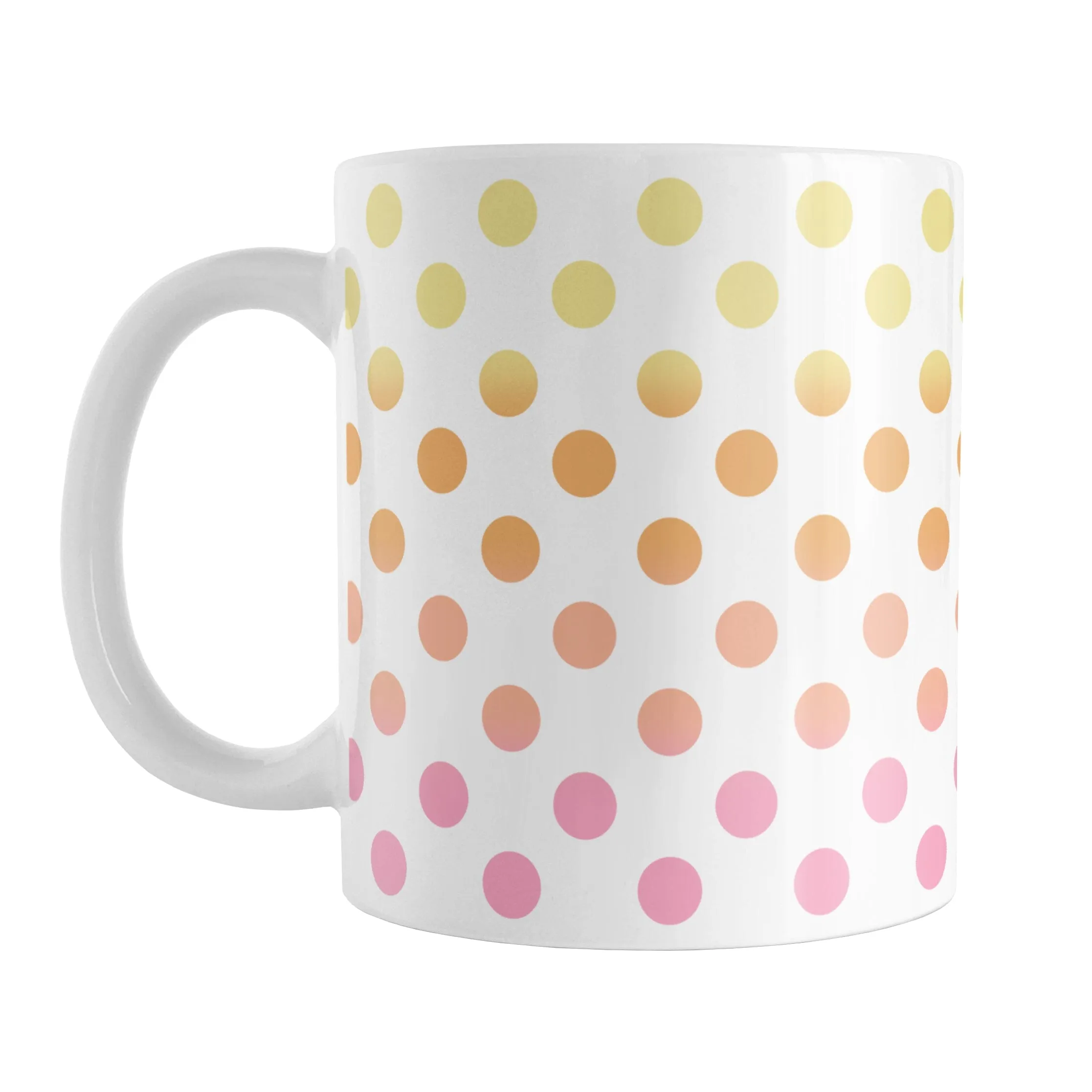 Warm Ombre Polka Dots Mug