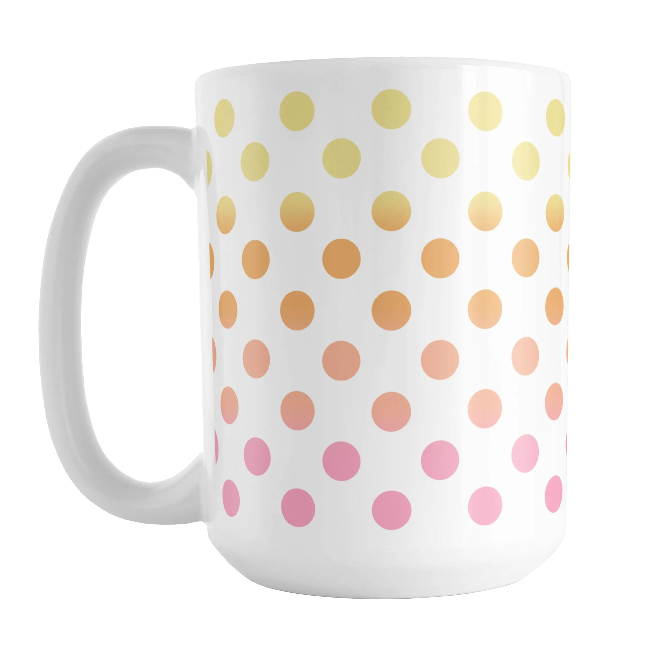 Warm Ombre Polka Dots Mug