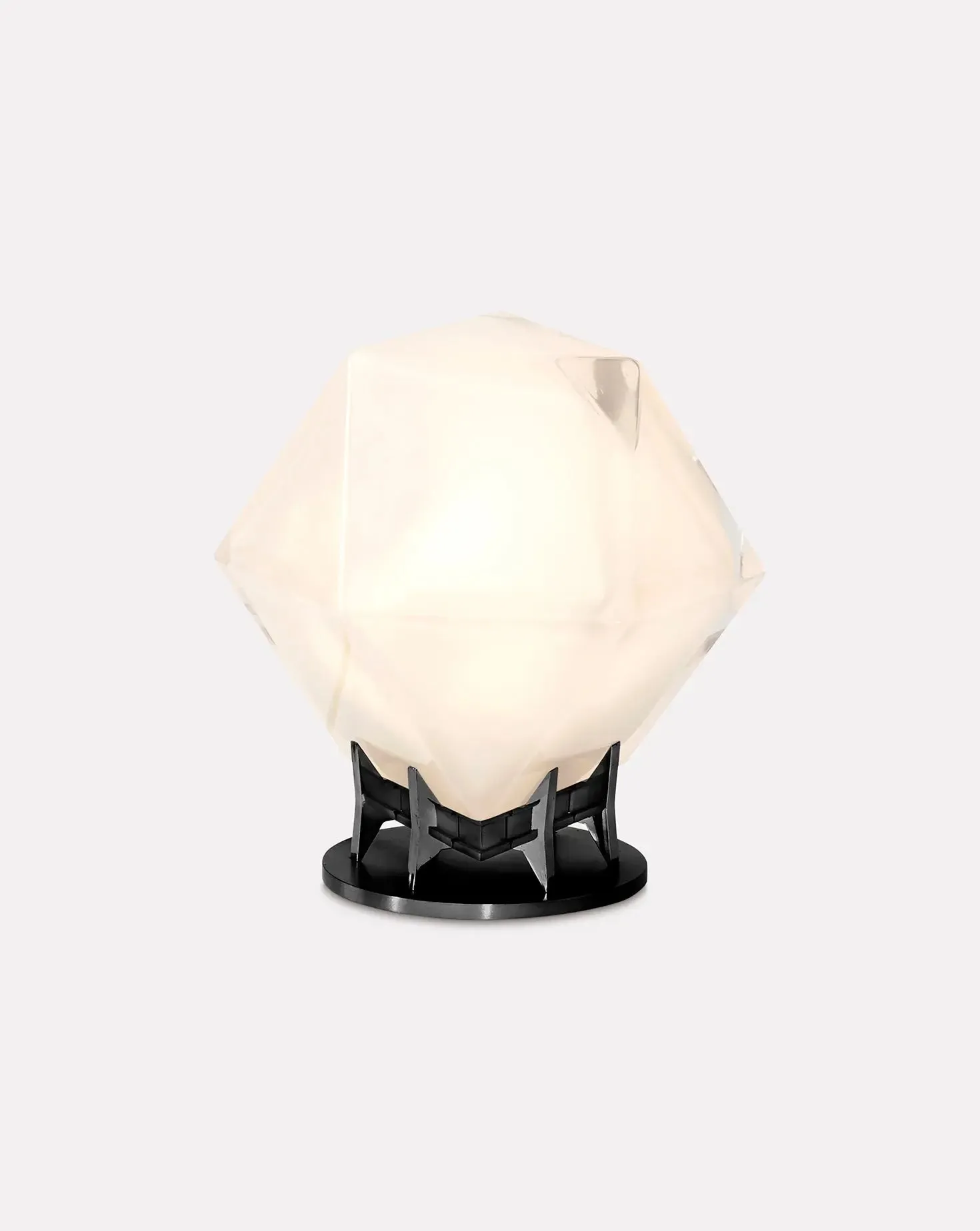 Welles White Glass and Steel Desk Lamp