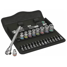 Wera 05004021001 8100 SA 11 Zyklop 1/4 in. Drive Switch Lever Imperial Metal Ratchet Set (28-Piece)