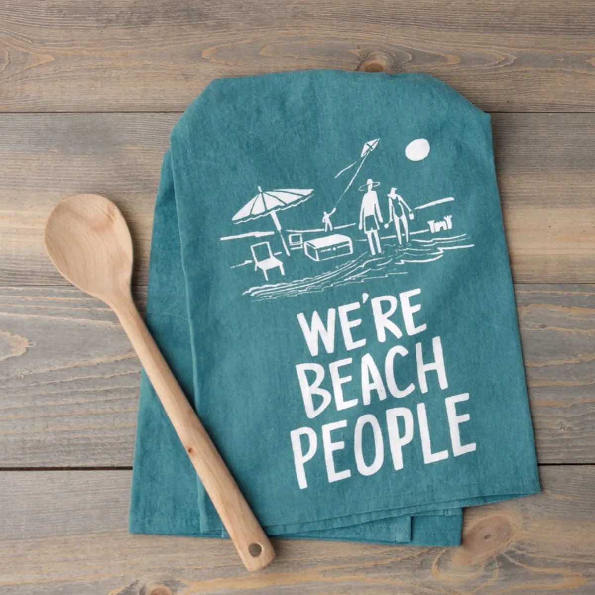 'We're Beach People' Kitchen Towel