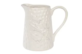 White Ceramic Fish Flower Jug