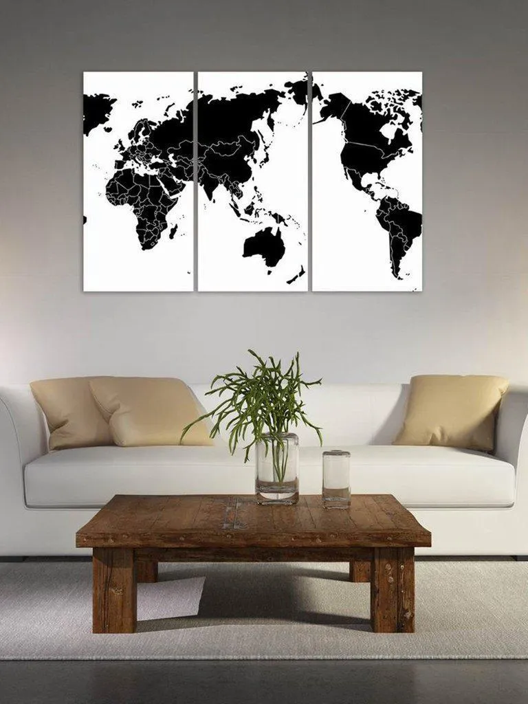 World Map Cloth Art 3pcs