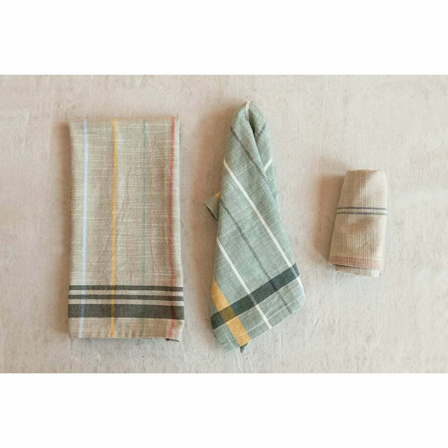 Woven w/ Stripes Tea Towel