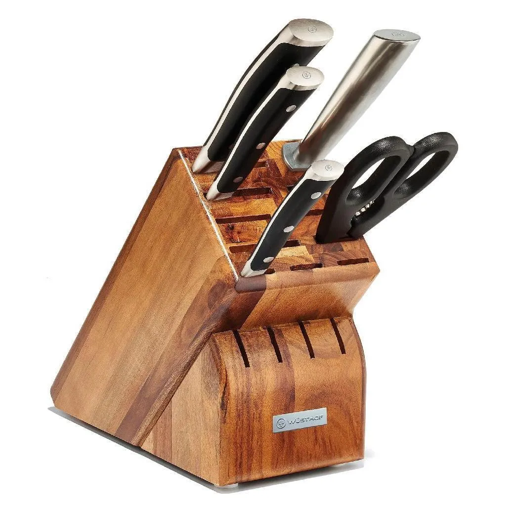 Wusthof Classic Ikon 6-piece Starter Knife Block Set - Acacia