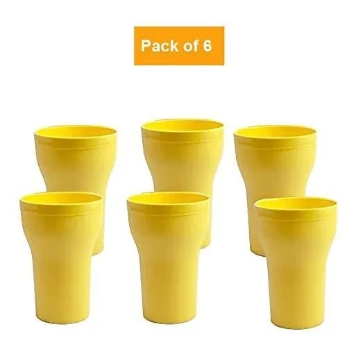 Your Brand Kitchen combo -Manual Fruit Juicer with Plastic Small Tea Strainer Sieve &  6pcs Plastic Juice Drinking Glasses